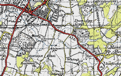 Old map of New Town in 1940