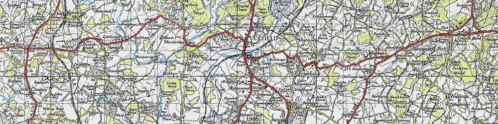 Old map of New Town in 1940