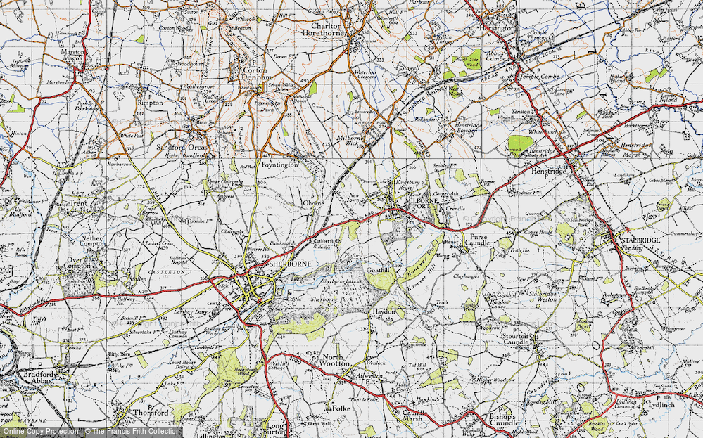 Old Map of Historic Map covering Pinford in 1945