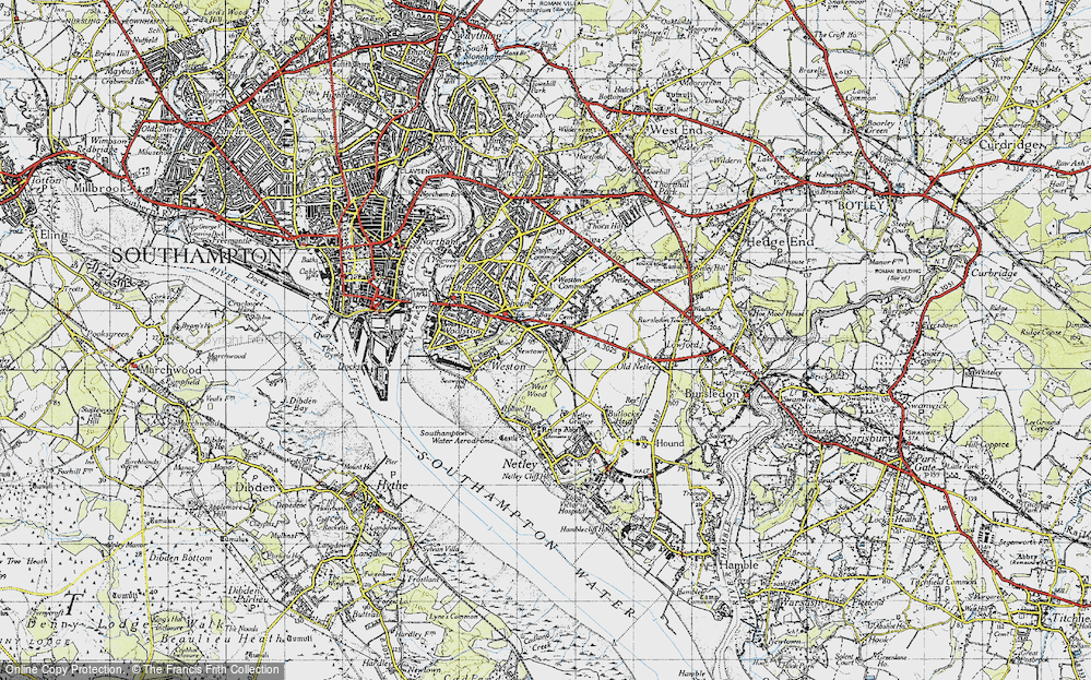 Old Map of New Town, 1945 in 1945