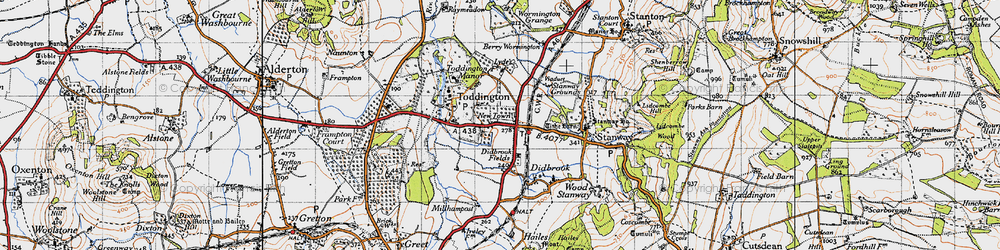 Old map of New Town in 1946