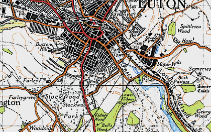 Old map of Someries Castle in 1946