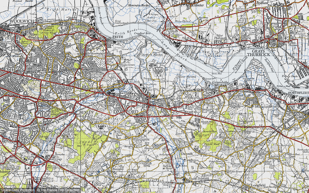 Old Map of New Town, 1946 in 1946