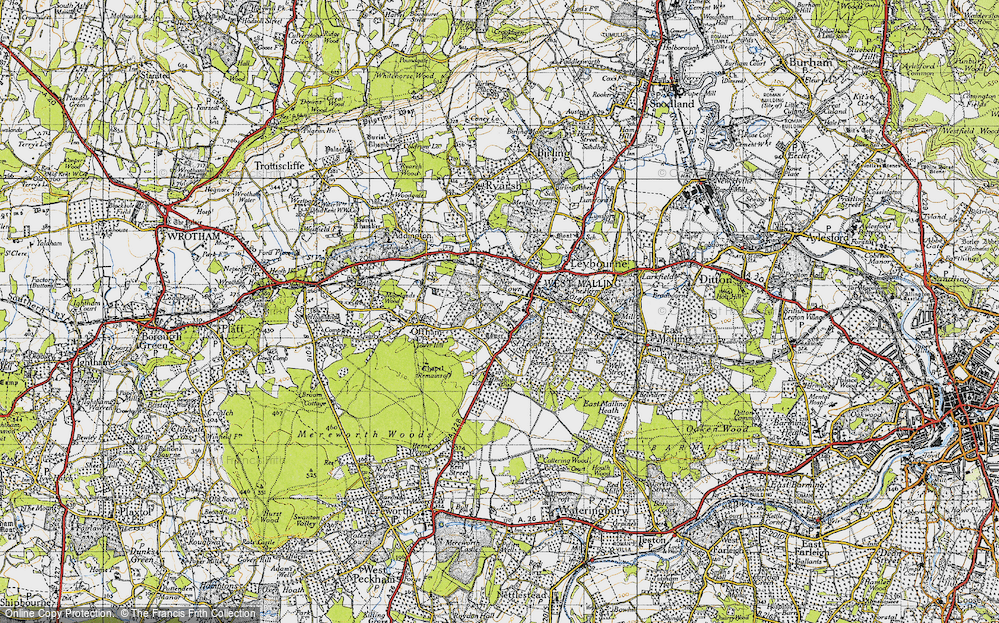 Old Map of New Town, 1946 in 1946