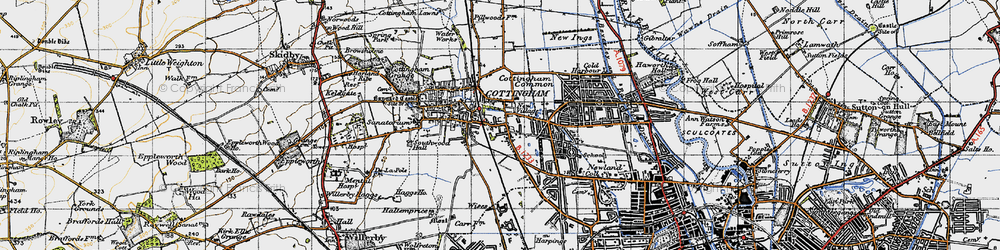 Old map of New Village in 1947