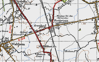 Old map of New Waltham in 1946