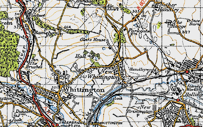 Old map of New Whittington in 1947
