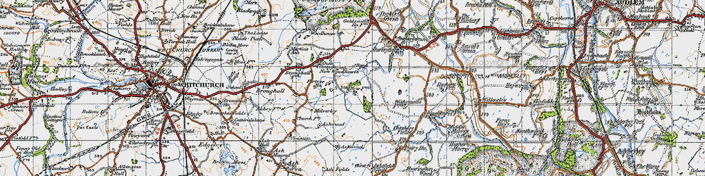 Old map of Ashwood in 1947