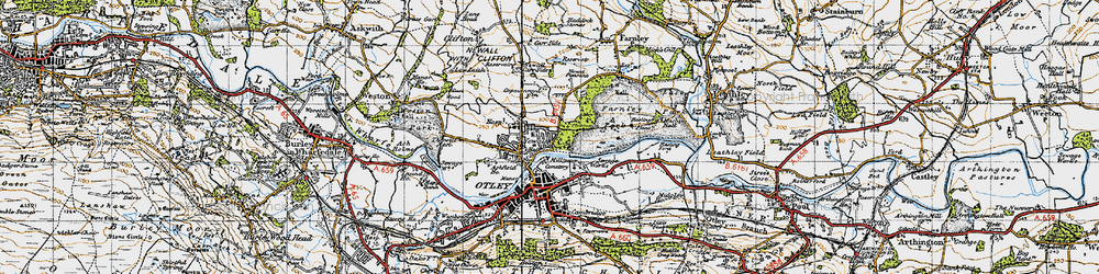 Old map of Newall in 1947