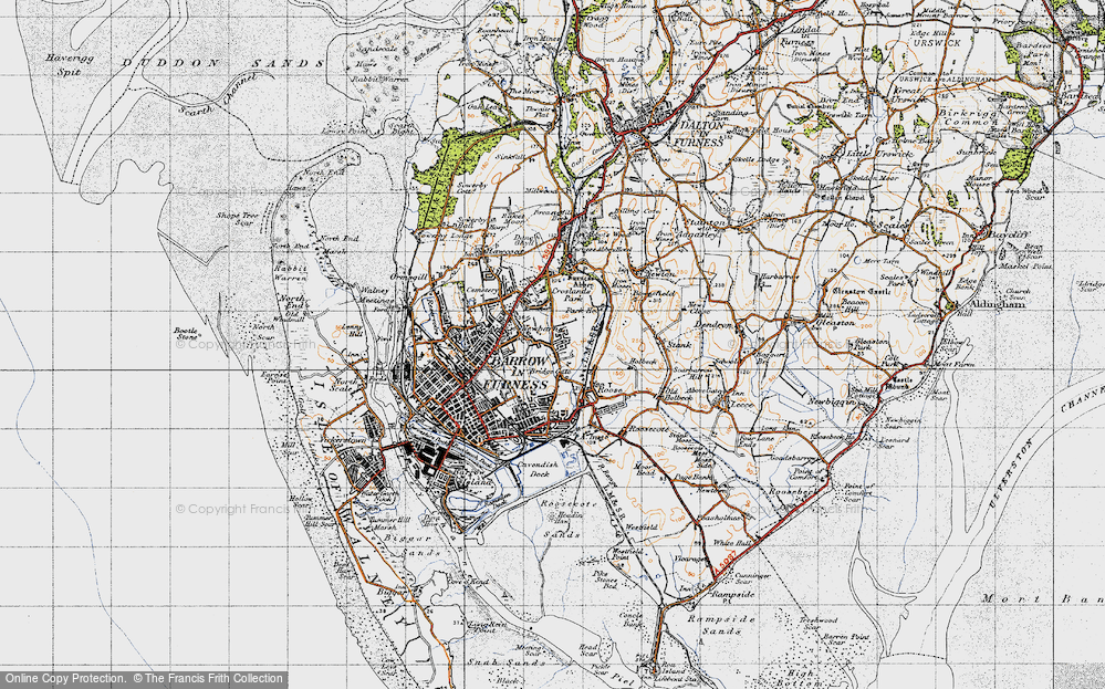 Old Map of Newbarns, 1947 in 1947
