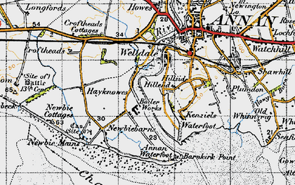 Old map of Barnkirk Point in 1947