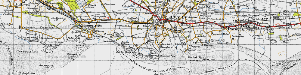 Old map of Newbie in 1947