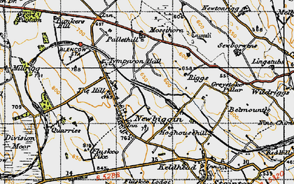 Old map of Newbiggin in 1947