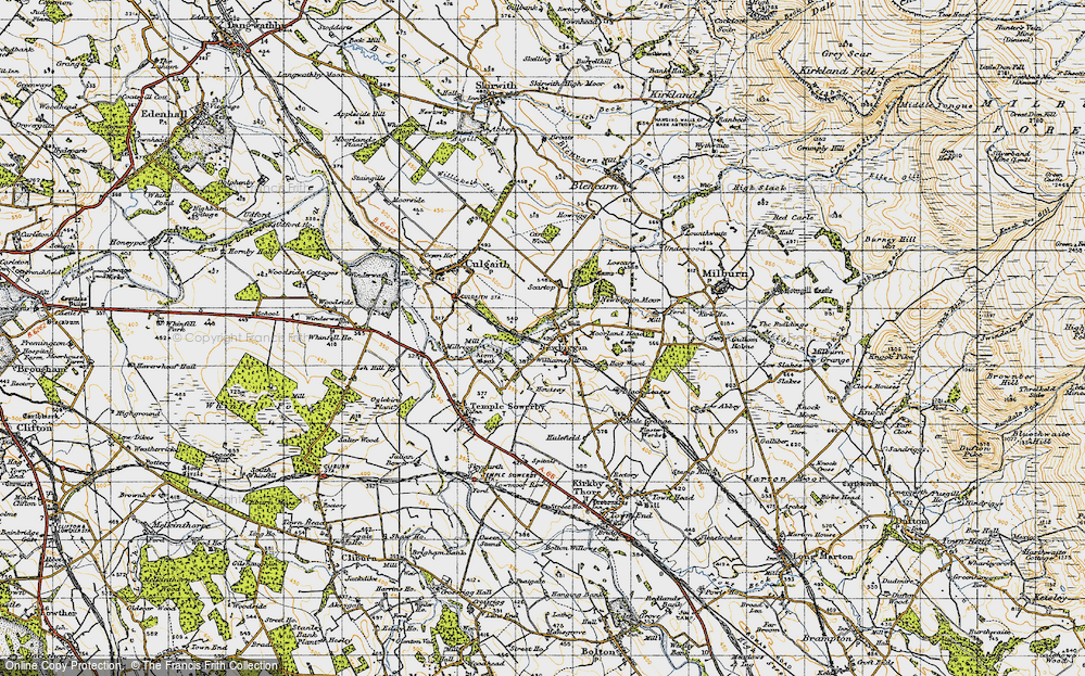 Old Map of Historic Map covering Williamsgill in 1947