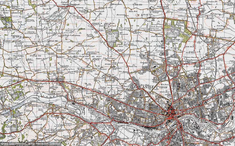 Old Map of Newbiggin Hall Estate, 1947 in 1947