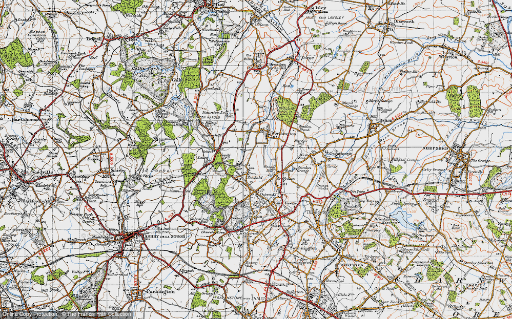 Old Map of Newbold, 1946 in 1946