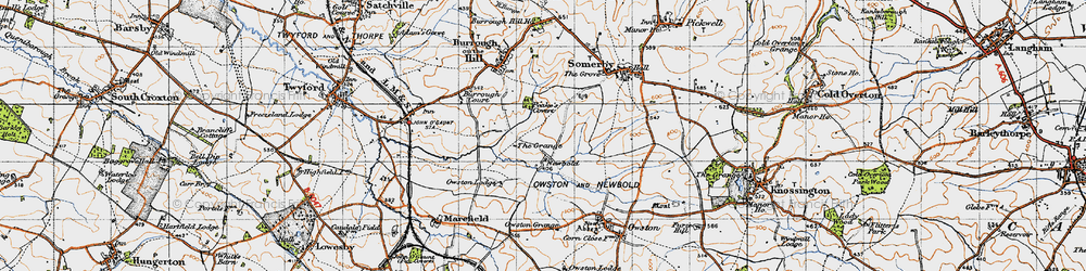 Old map of Newbold in 1946