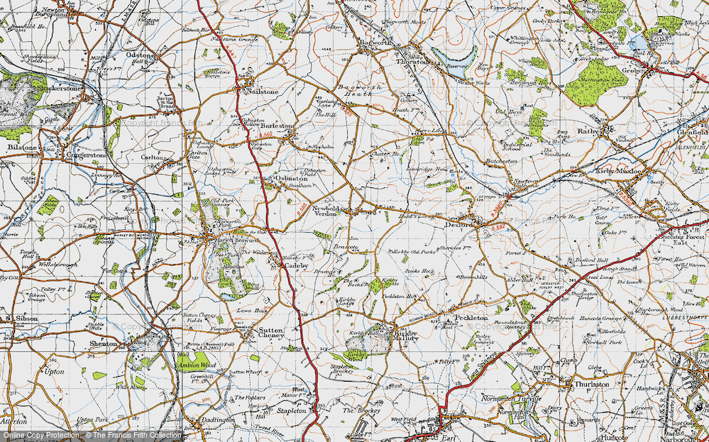 Old Map of Newbold Verdon, 1946 in 1946