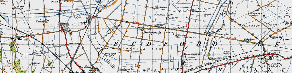 Old map of Newborough in 1946