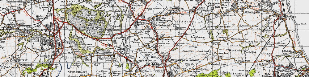 Old map of Newbottle in 1947