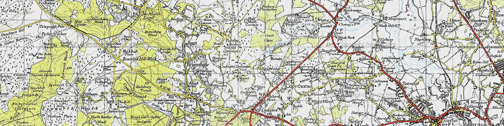 Old map of Newbridge in 1940