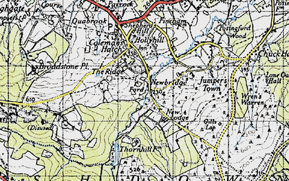 Old map of Newbridge in 1940