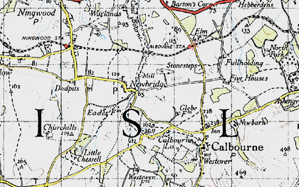 Old map of Newbridge in 1945