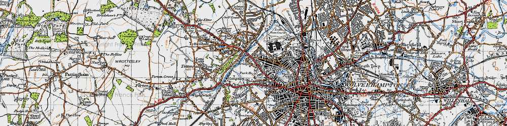 Old map of Newbridge in 1946