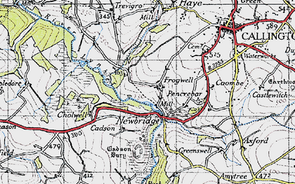 Old map of Newbridge in 1946