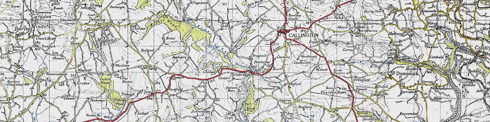 Old map of Newbridge in 1946
