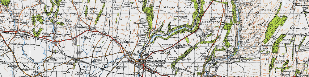 Old map of Blansby Park in 1947