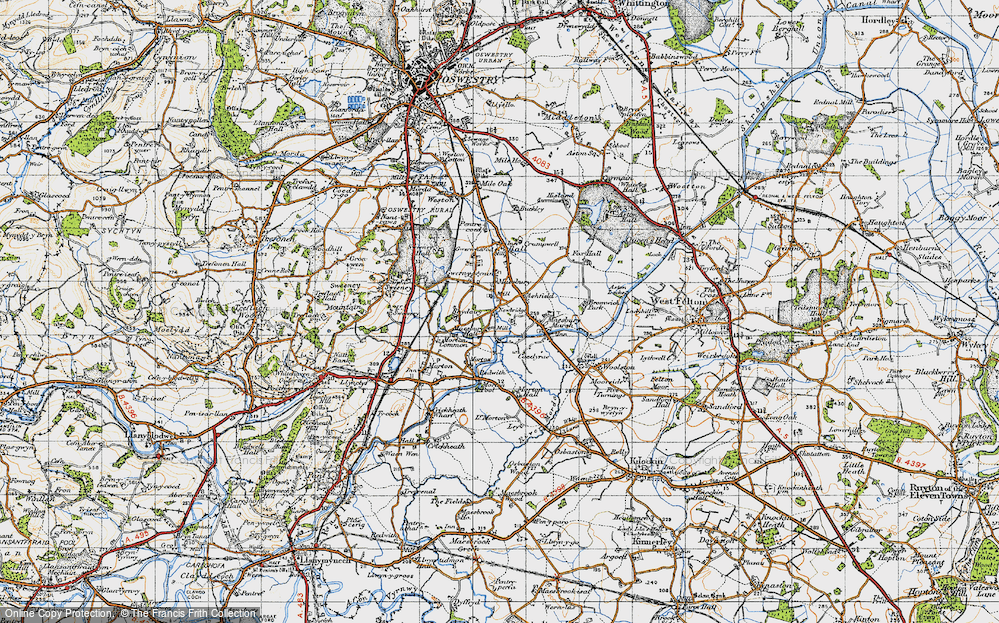 Old Map of Newbridge, 1947 in 1947