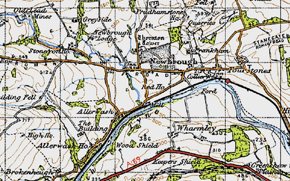 Old map of Newbrough in 1947