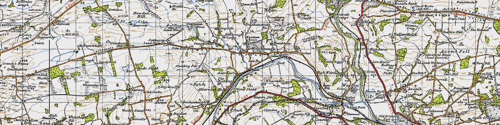 Old map of Allerwash in 1947