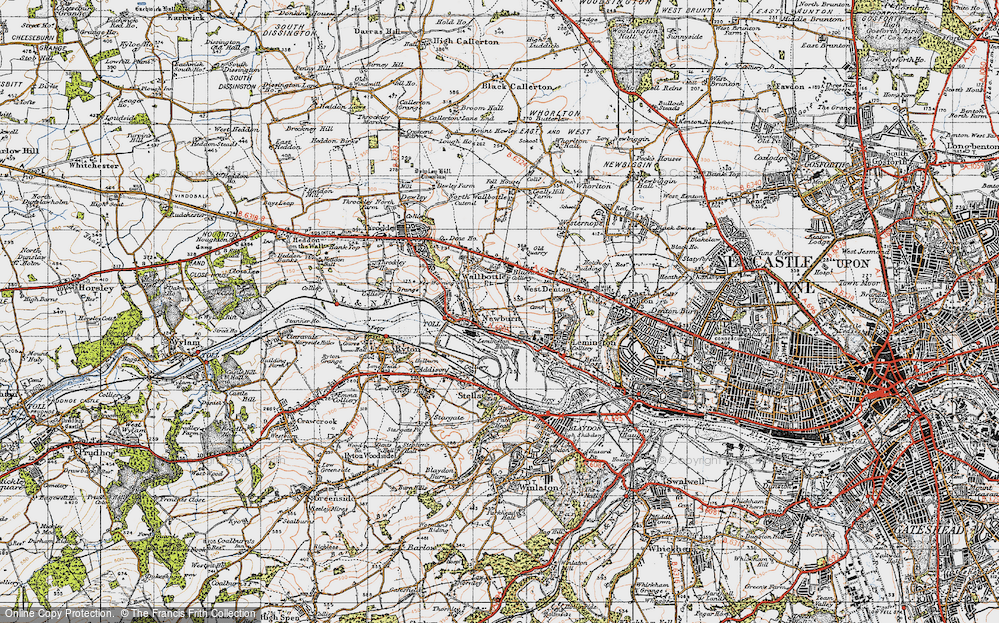 Old Map of Newburn, 1947 in 1947