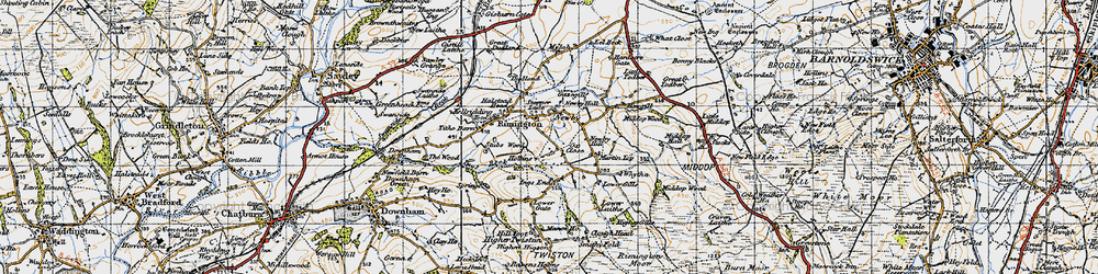 Old map of Whytha in 1947