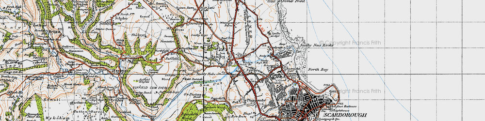 Old map of Newby in 1947