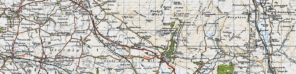 Old map of Trow Gill in 1947