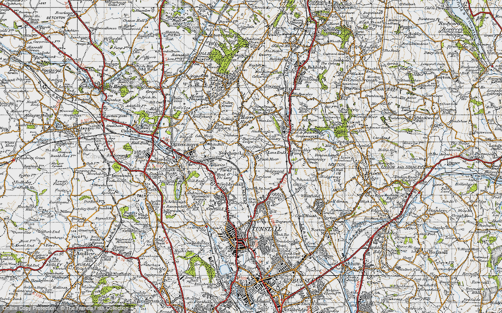 Old Map of Newchapel, 1947 in 1947