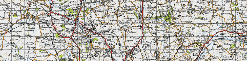 Old map of Newchapel in 1947