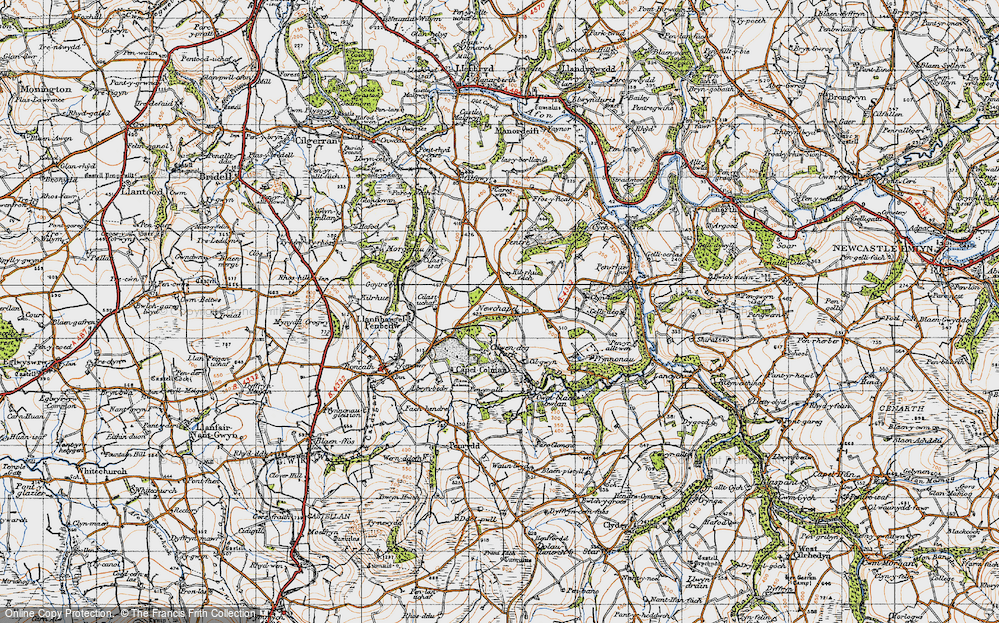 Old Map of Newchapel, 1947 in 1947