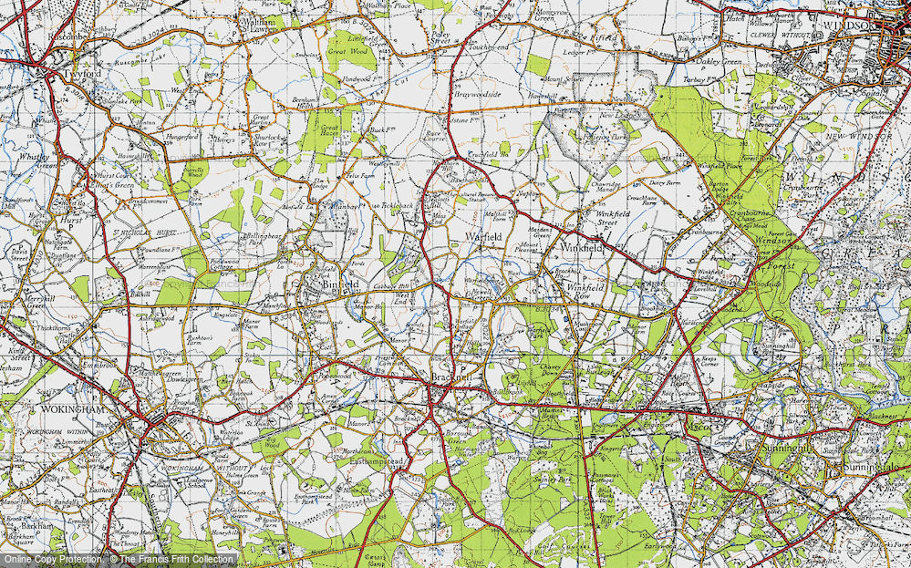 Old Map of Newell Green, 1940 in 1940