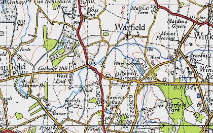 Old map of Newell Green in 1940