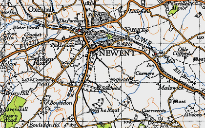 Old map of Newent in 1947