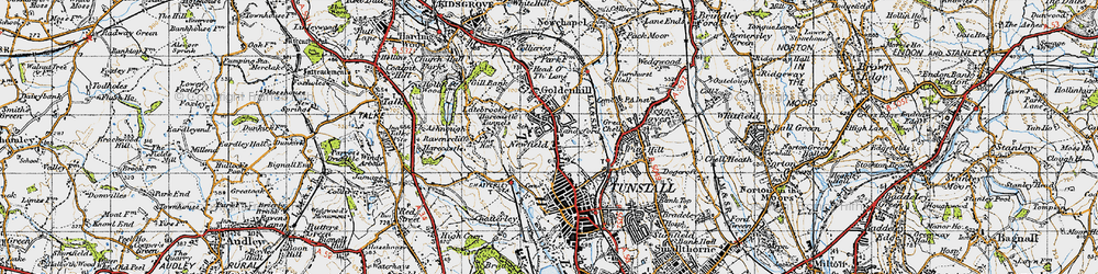 Old map of Newfield in 1946