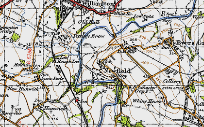 Old map of Newfield in 1947