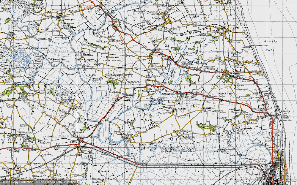 Old Map of Newgate Corner, 1945 in 1945
