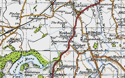 Old map of Newhall in 1947