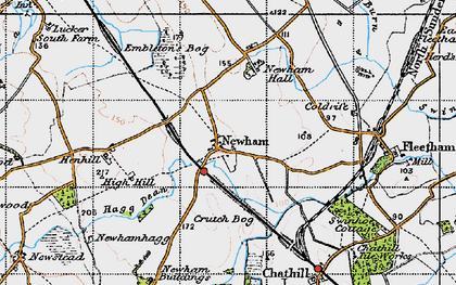 Old map of Newham in 1947