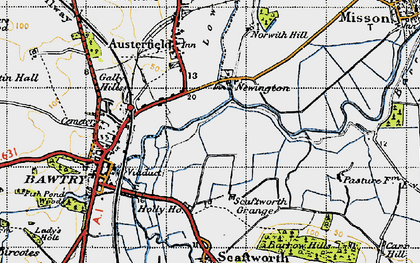 Old map of Barrow Hills in 1947